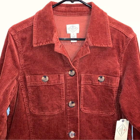 St Johns Bay Corduroy Shirt Jacket Preppy Winter Long Sleeve Boyfriend Shacket - Picture 6 of 17